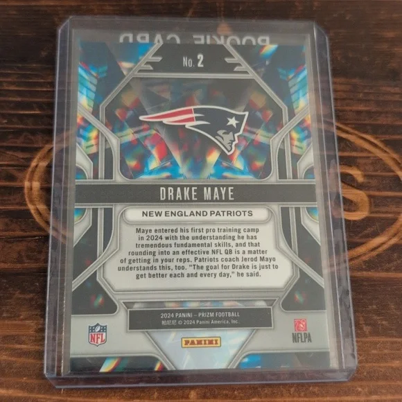 2024 Panini Prizm Drake Maye Prizmatic Rookie Card Patriots 🔥🔥🔥 - Picture 2 of 2